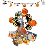 Zwpontia Halloween Dekorationen Lichterkette | Lichterkette Außen - Wetterfeste Dekoration Festliche Beleuchtung für Veranda Rasen Deck Zaun Indoor Terrasse Hinterhof Hof Garten Baum