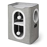 Amazon Basics Katzenhaus, 2-stöckig, Grau