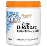 Doctor's Best, D-Ribose Powder, 250g veganes Pulver, hochdosiert, Laborgeprüft, Glutenfrei, Sojafrei, Vegetarisch, ohne Gentechnik