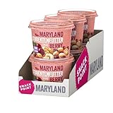 Maryland Studentenfutter Berry 275g Becher Vorratspack Cranberries, Erdnusskerne, Walnusskerne, Mandeln (blanchiert) und Cashewkerne Ohne Rosinen (6 x 275g)