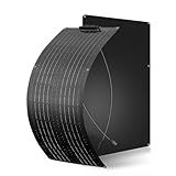 50W Solarpanel Flexibel Schwarz 19,8V Monokristallines Flexibles Solarmodul für 12V Batterien Photovoltaik Panel Solaranlage für Flachdach Ziegeldach Balkon Haus Pv Module