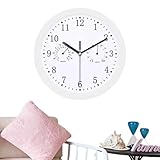 Wanduhr Außen Outdoor,Funk-Wanduhr Wasserdicht, Uhr-Hygrometer-Combo Wasserdicht, 10 Zoll Im Durchmesser Außenuhren Wetterfest Mit Thermometer Und Hygrometer, 10 Zoll Gartenuhr Wetterfest