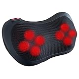Witali Shiatsu Massagekissen mit ComfortHeat, elektronisches Nacken- Rückenmassagegerät mit Wärmefunktion, 8 rotierende Massageköpfe, für Nacken, Rücken, Schultern & Beine