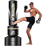 RORALA Boxsack mit Ständer, 177,8 cm - 92 kg, freistehender, schwerer Boxsack, inklusive 340 g Boxhandschuhen für Erwachsene und Jugendliche, Geschenkauswahl