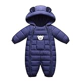 Baby Strampler Junge 0-6 Monate Baby Mädchen Jungen Fleece Schneeanzug Strampler Jumpsuit Overall Babykleidung Jacke Mantel Outfits Winterjacke Schneeanzug Daunenjacke Spielanzug