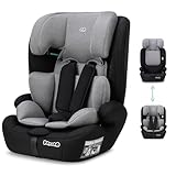 Booboo Safety Berlin, Kindersitz ohne Isofix ab 1 Jahr, Autositz von 76 bis 150 cm, Kindersitz 9-36 kg, mitwachsend und sicher - Black Grey