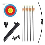 Recurve Bögen Pfeil und Bogen Set für Kinder mit Köcher zum Bogenschießen inkl. 8 Pfeile 66cm Kinderbogen für ab 12 Jahre Kinder Schießbogen Jugendbogen für Anfänger Jugendliche Outdoor