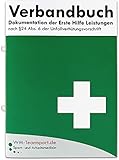 Verbandbuch Erste Hilfe - mit Ringösen - Heraustrennbare Seiten nach DSGVO/DGUV 204-021 / § 24 Abs.6 der Unfallverhütungsvorschrift