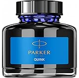 Parker Quink Füllertinte im Tintenfass | auswaschbare blaue Tinte | 57 ml