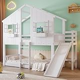 Etagenbett Kinderbett 90x200, Hochbett Hausbett für 2...