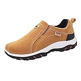 Woaikeyu Casual Slip On Sneaker Herren Große Größe Laufschuhe Sportschuhe Bequem Trend Fitness Sneakers, braun, 47 EU