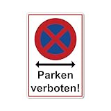 XXL Absolutes halteverbot Schild 30 x 40 cm parken verboten aus stabiler PVC Hartschaumplatte 5 mm Parkplatzschild mit UV-Schutz von STROBO