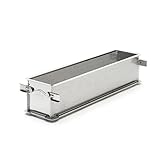 de Buyer - Aufklappbare Backform Perforiert - 24 x 5 x 6 cm - 3210.24, Silber