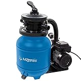 Miganeo Sandfilteranlage Speed Clean Dynamic 7000 - Blau | Pumpenleistung 6.300 l/h | Filterleistung 4.500 l/h | bis 19.000 Liter | 250 Watt