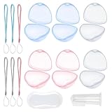 MUYAPAY Schnullerbox für Baby,Schnullerbox Tragbar,Schnullerbox, 6 Transparent Schnullerbox Schnullerhalter Etui Schnuller Box BPA-Free Nipple Shield Etui für Säugling, Baby, Reisen, Zuhause