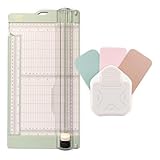 Vaessen Creative Papierschneider mit Falzbrett 15,2 x 30,5 cm - Inklusive 3-in-1 Eckenstanzer - 4-7-10 mm - Schneidemaschine für Scrapbooking, Karten Basteln und Basteln mit Papier - Sicher Gestaltet