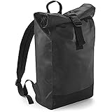 BagBase Tarp Rolltop 15 Liter Rucksack, Schwarz, 26 x 43 x 13 cm