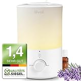 LEVOIT Top-Fill Luftbefeuchter 3L mit Nachtlicht, 360°Drehbare Düse, Spülmaschinenfest Humidifier, Leiser Raumluftbefeuchter, 25H Aroma Diffuser für Schlafzimmer Kinderzimmer Pflanzen Baby