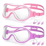 COOLOO Schwimmbrille Kinder, 2er Pack Taucherbrille Kinder 6-16 Jahre für Unisex Teens Anti-Fog Anti-UV Klare Weitsicht