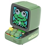 Divoom Ditoo Pixel Art LED Tragbarer Bluetooth Lautsprecher, 256 Programmierbares LED Panel mit Party Licht, Smart Digital Tischuhr, Gaming Musikbox unterstützt TF Karte & Radio