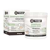 Felisept Zahnpflege Finger-Pads für Katzen 50 Stück - Fingerlinge für effektive Katzen Zahnpflege, Mundhygiene und frischen Atem - Reduziert Plaque - Zahnreiniger Katze - Zahnpflege Katzen