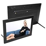 12 Zoll Digitaler Wecker und Bilderrahmen, 12 Alarm-Erinnerungen, 1280 X 800 Fotos und Videowiedergabe, Automatische Dimmung und Lautstärkeeinstellung für Wohnzimmer,