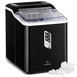 Klarstein Eiswürfelmaschine Klein, Schneller Ice Cube Maker, Eiswürfelbereiter Selbstreinigend, Eiswürfelgerät für Große und Kleine Eiswürfel, mit Eiswürfelbehälter, 12kg/24h, Fassungsvermögen 1,5 L
