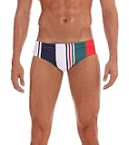 Arcweg Badehose Herren Badeslip Kurz Eng Jungen Schwimmhose Abnehmbares Pad Freizeit Kurze Badehose Sommer Beachshorts Supermini High Slip Sommer Bunt XL(EU)-MarkeGröße XL, Taille 95-102cm