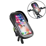 yeemeen Wasserdicht Lenkertasche,Handytasche Fahrrad,360°Drehbarem Motorrad Handyhalter für 4.7-7 Zoll Smartphone mit Regenhaube Handy Halterung Lenker Tasche Fahrradhalterung Fahrradtasche