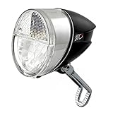 nean LED Dynamo Fahrradlicht 30 LUX mit Lichtautomatik, Standlicht und StVZO Zulassung, Fahrradlampe, Fahrrad Frontlicht, Fahrradleuchte vorne, Scheinwerfer, schwarz