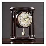 MAIES Tischuhr Kaminuhr Massivholz Tischuhr Tischuhr Retro Chinesische Vintage Uhr Home Living