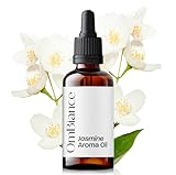OmBiance Jasmin-Duftöl, für Diffusor, Aromatherapie, Kerzen, Massagen und Parfums, 100 % reiner, langanhaltender und entspannender Blumenduft, 30 ml, Jasmin, 30 ml