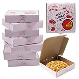 KeaJuidy 12 Stück 7 in Pizzakartons Pizzaboxen Pizzaschachtel Pizzaverpackung Wellpappe Pizza Boxes Aufbewahrungsboxen für Takeaway Versand (Pink)