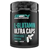 L-Glutamin - 365 Kapseln - Extra hochdosiert mit 1100 mg je Kapsel - 6600 mg pro Tagesportion - Reines & ultrafeines L-Glutamine - Ohne unerwünschte Zusätze - Laborgeprüft - Premium Qualität