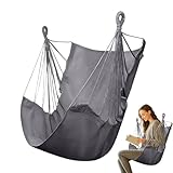 Hängemattenstuhl-Schaukel, Outdoor-Seil, -Schaukelstuhl, max. 150 kg Tragkraft, Terrassenmöbel, Sitz für drinnen und draußen, , Schlafzimmer, Schlafsaal, Balkon, Hinterhof, Camping