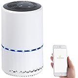 Sichler Haushaltsgeräte Luftreinigungsgerät: Luftreiniger mit Ionisator, 2in1-Luftfilter, WLAN und App, bis 30 m² (Luftreiniger mit App Steuerung, Luftreiniger-Ionisator HEPA, Zigaretten)