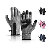 Yolistar Handschuhe,fahrrad handschuhe,autofahrer handschuhe,mtb handschuhe,winter Warme Handschuhe,Touchscreenhandschuhe,Laufhandschuhe Fahrradhandschuhe Elastisch ​Atmungsaktiv rutschfes(Grau,M)