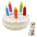 YOYIAG Hundekuchen Geburtstag Hundespielzeug Hundekuchen Hundekuchen Geburtstag Hund Geburtstag Geschenke für Hunde Welpe Hundetorte Toys Deko Interaktives Geschenk Weiches Plüsch Hundespielzeug