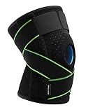 Bodyprox Kniebandage mit seitlichen Stabilisatoren und Gel-Pads für Kniescheibe, gegen Arthrose (Regular)