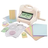 Vaessen Creative Cut Easy + A5, Große Stanz-und Prägemaschine, Starter Kit Inkl. Tonkarton, Stanzformen und Prägefolder, Stanzen zum Basteln und Prägen, Ideal für Kartengestaltung, Scrapbooking