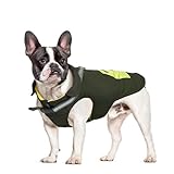 Hundemantel Wasserdicht, Warme Hundejacke Winter Hunde Mantel mit Geschirr & Snack-Tasche & Reflektierender Streifen, Fleece-Futter Hundejacke für kleine Hunde (S)