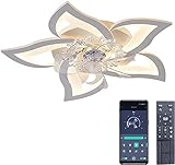 AiPaiTe Deckenventilator mit Beleuchtung, Modern LED Dimmbar...