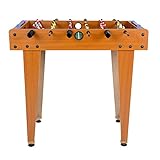 Spielwerk® Mini Tischkicker Höhenverstellbare Füße 2 Bälle Chromstangen Fußballtisch Kinder Sport Spielzeug Drinnen & Draußen Holz 69x37x62cm