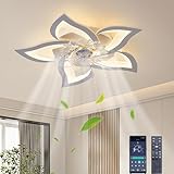 AiPaiTe Leise Deckenventilator mit Beleuchtung, Modern LED...