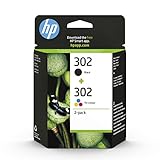 HP 302 (X4D37AE) Original Druckerpatronen, Black + Tri-color, für HP DeskJet 1100, 2300, 3600, 3800, 4600 series, HP ENVY 4500 series, HP OfficeJet 3800 Serie, 2 Stück (1er pack)