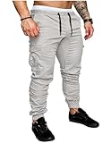 Hose Herren Arbeitshose Cargo Hosen Jogginghose Sporthose Casual Chino Jogger Hosen mit Taschen Stretch Laufhose Leicht Baggy Sommer Hose Wanderhose Freizeithose Trainingshose Outdoorhose Sweathose