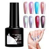 Gel-Nagellack, Top Coat, 7 ml, 2-in-1, mit Glitzer, für Maniküre zu Hause oder im Salon