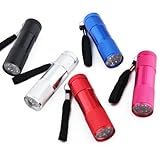 LEKEFETO 8 Stück Mini LED Taschenlampe: Taschenlampe Kinder Mini LED Taschenlampe mit 9 LEDS, Wasserdicht Taschlampe Klein, Aluminium Taschelampe Kinder, für Notfall, Outdoor, Camping