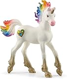 SCHLEICH BAYALA | Regenbogeneinhorn Fohlen 70727 | detailgetreue, Fantastische Figuren | tolles Geschenk für Mädchen und Jungen | wunderschöne Sammelfiguren | Spielfigur ab 5 Jahren | 8 x 3 x 9 cm