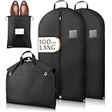 Bruce.® 2x Kleidersack Kurz 100x60cm inkl. 1x Schuhbeutel – Atmungsaktive Kleiderhülle für Anzug, Jacke & Hemd – 120 GSM Materialstärke – Anzugtasche für Reisen & Aufbewahrung